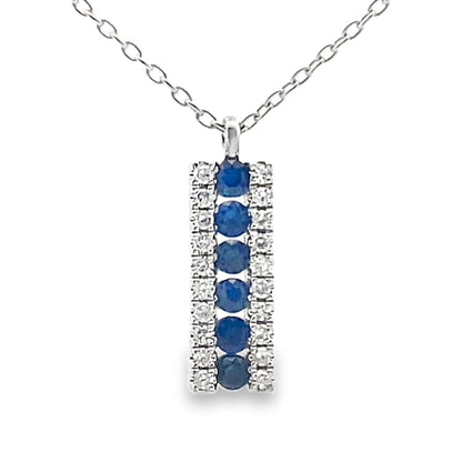 .30ct Sapphire Diamond Fashion Pendants 14KT White Gold by Bids.com