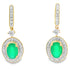 Chalcedony Diamond Dangle Earrings 10KT Yellow Gold by Bids.com