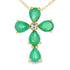 .52ct Emerald Cross Religious Pendant 10KT Yellow Gold by Bids.com