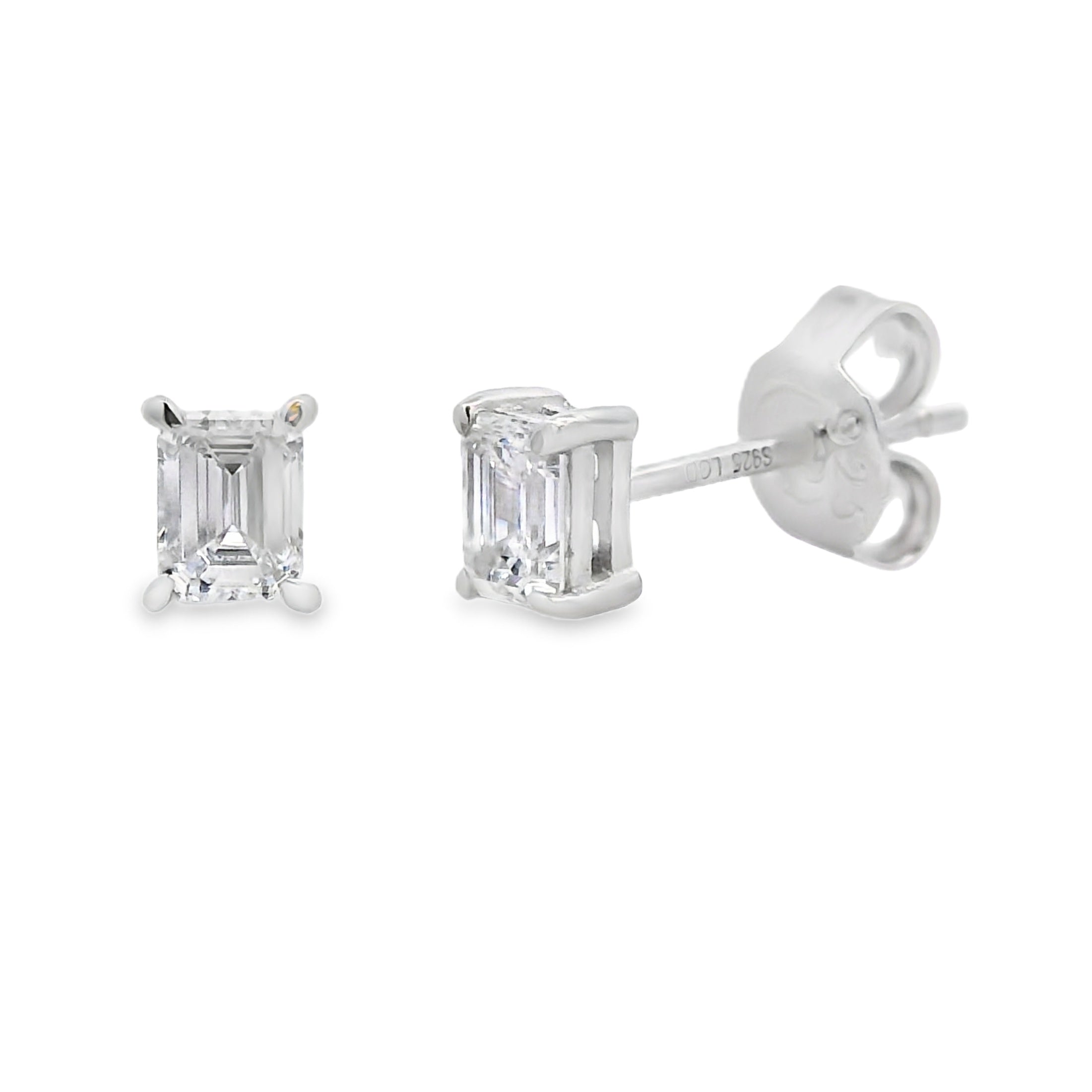 .50ct Lab Grown Diamond Stud Earrings Sterling Silver by Bids.com