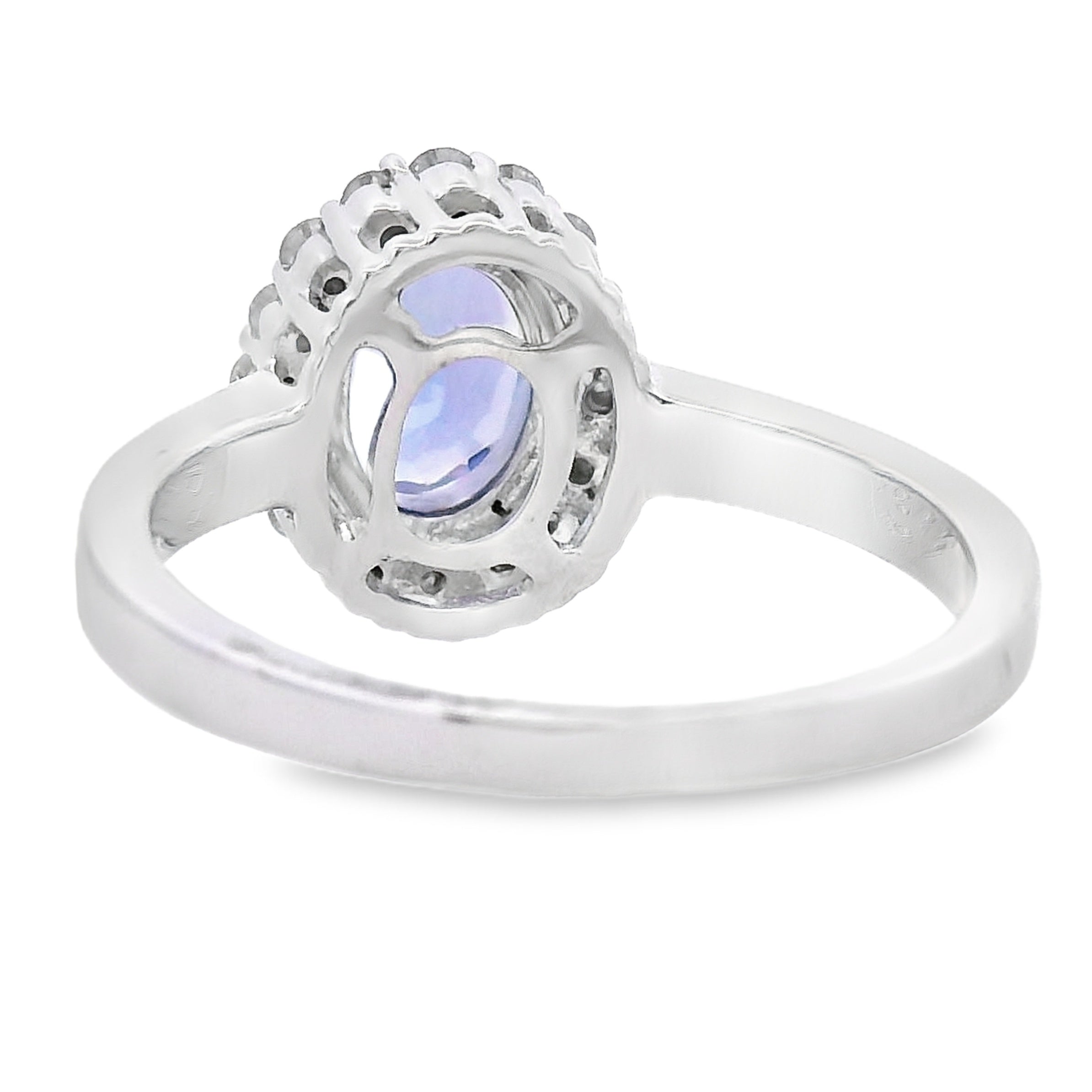 Genuine 1.55ct Tanzanite Diamond Ring 14KT White Gold by Bids.com