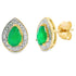 Chalcedony Diamond Dangle Earrings 10KT Yellow Gold by Bids.com