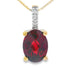 1.34ct Garnet Diamond Fashion Pendants 10KT Yellow Gold by Bids.com