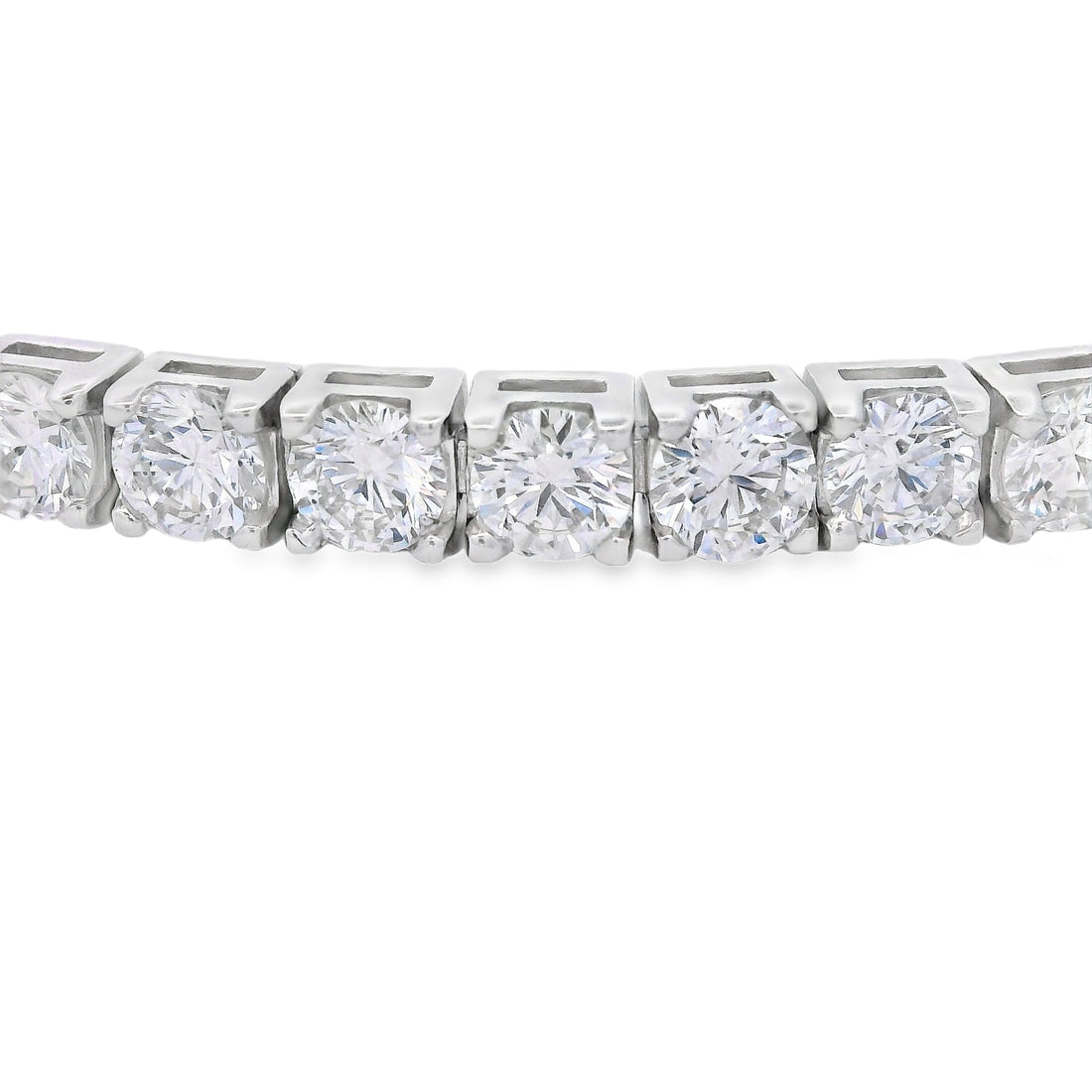 Lab Grown Diamond Tennis Bracelet Sterling Silver by Bids.com