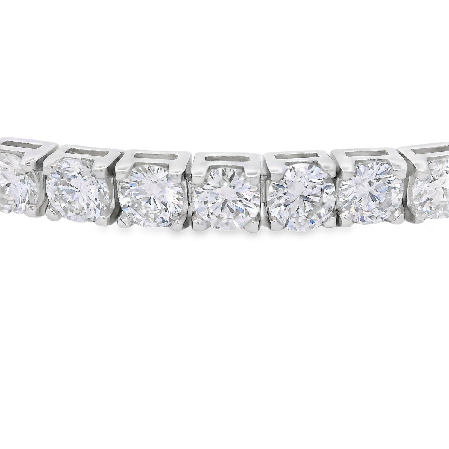 Lab Grown Diamond Tennis Bracelet Sterling Silver by Bids.com