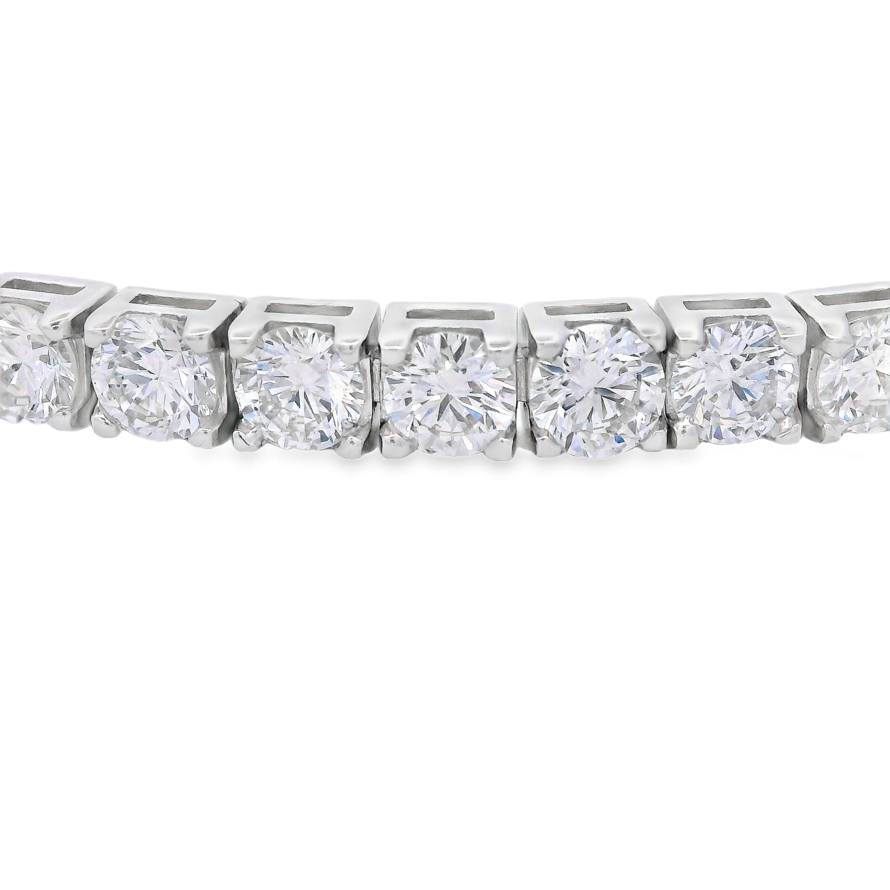 Lab Grown Diamond Tennis Bracelet Sterling Silver by Bids.com