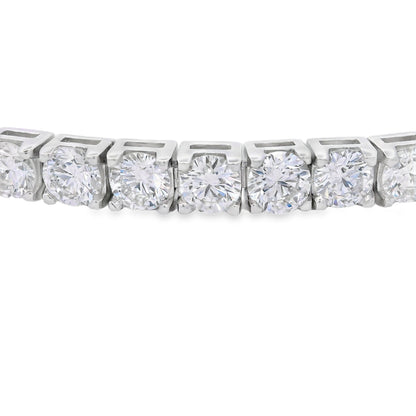Lab Grown Diamond Tennis Bracelet Sterling Silver by Bids.com