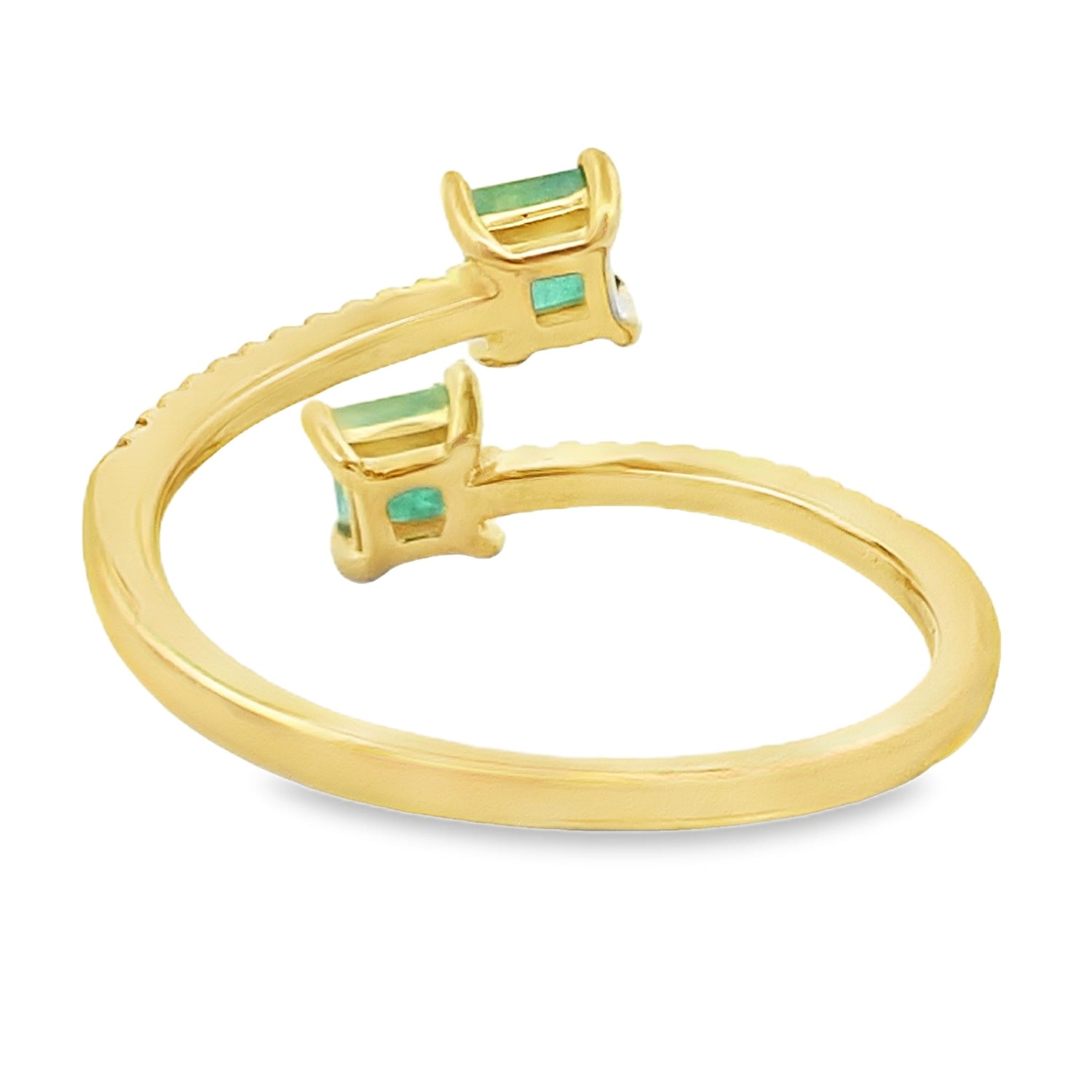 Genuine .47ct Emerald Diamond Ring 14KT Yellow Gold by Bids.com