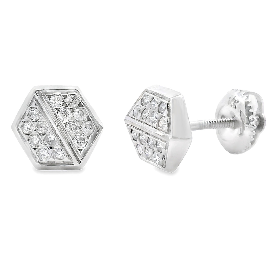 Natural .26ct Diamond Earrings 14KT White Gold by Bids.com
