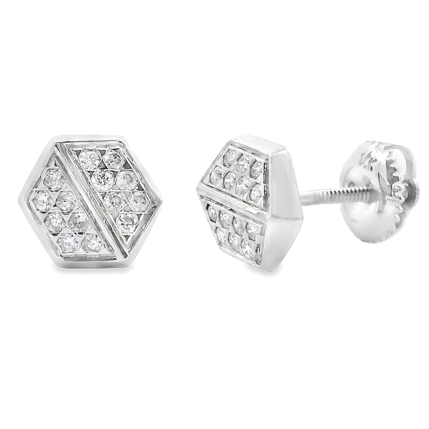 Natural .26ct Diamond Earrings 14KT White Gold by Bids.com