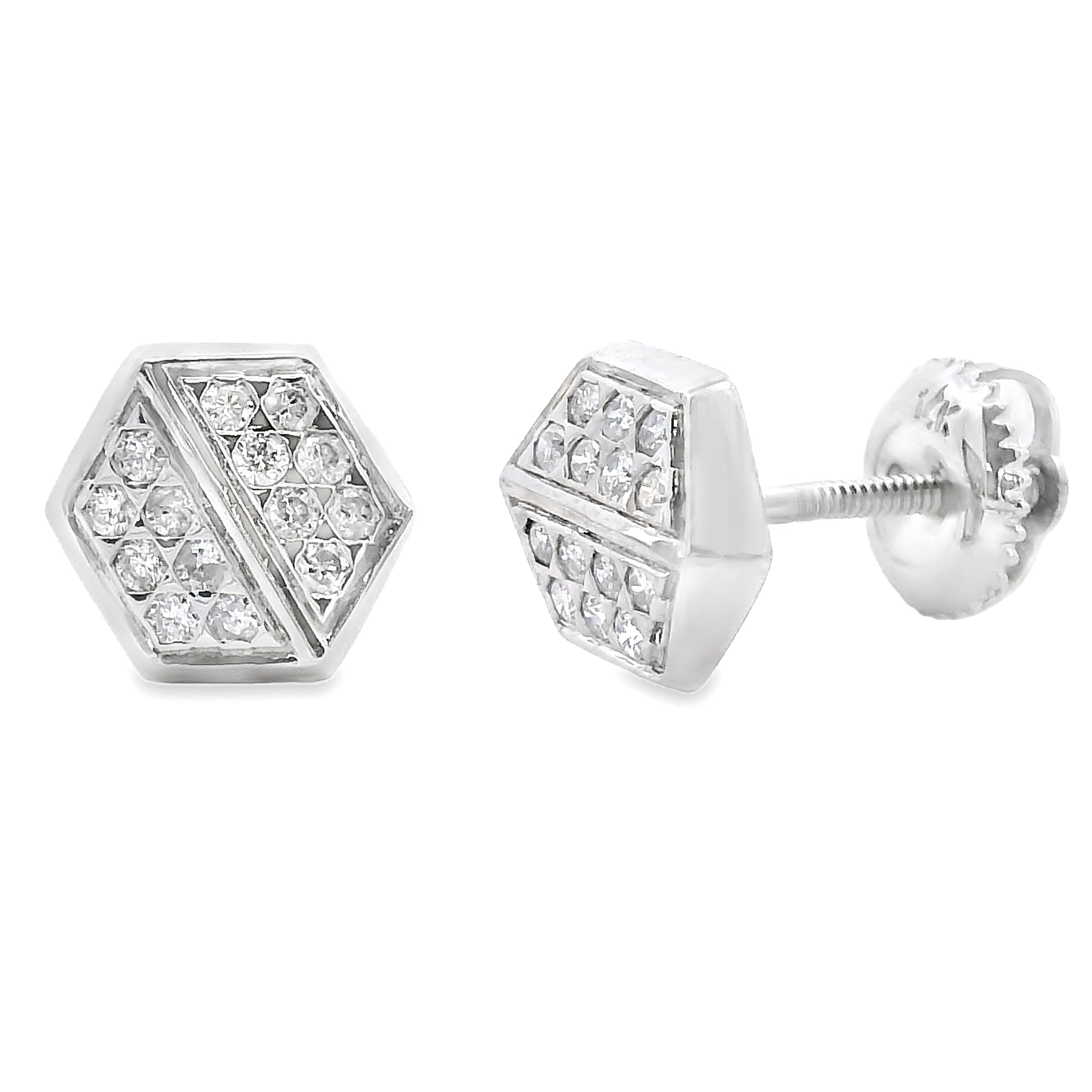 Natural .26ct Diamond Earrings 14KT White Gold by Bids.com