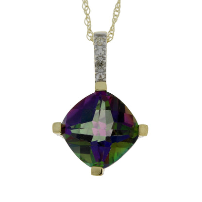 Treated Topaz Diamond Fashion Pendants 10KT Yellow Gold by Bids.com