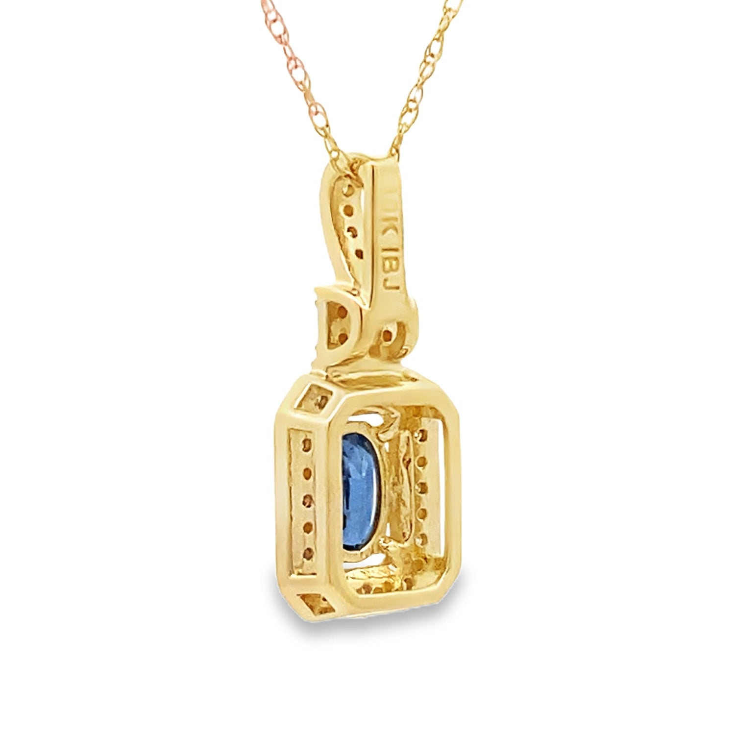 Sapphire Diamond Fashion Pendants 10KT Yellow Gold by Bids.com
