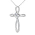 .04ct Diamond Cross Religious Pendant 14KT White Gold by Bids.com
