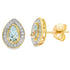 .42ct Aquamarine Diamond Earrings 10KT Yellow Gold by Bids.com