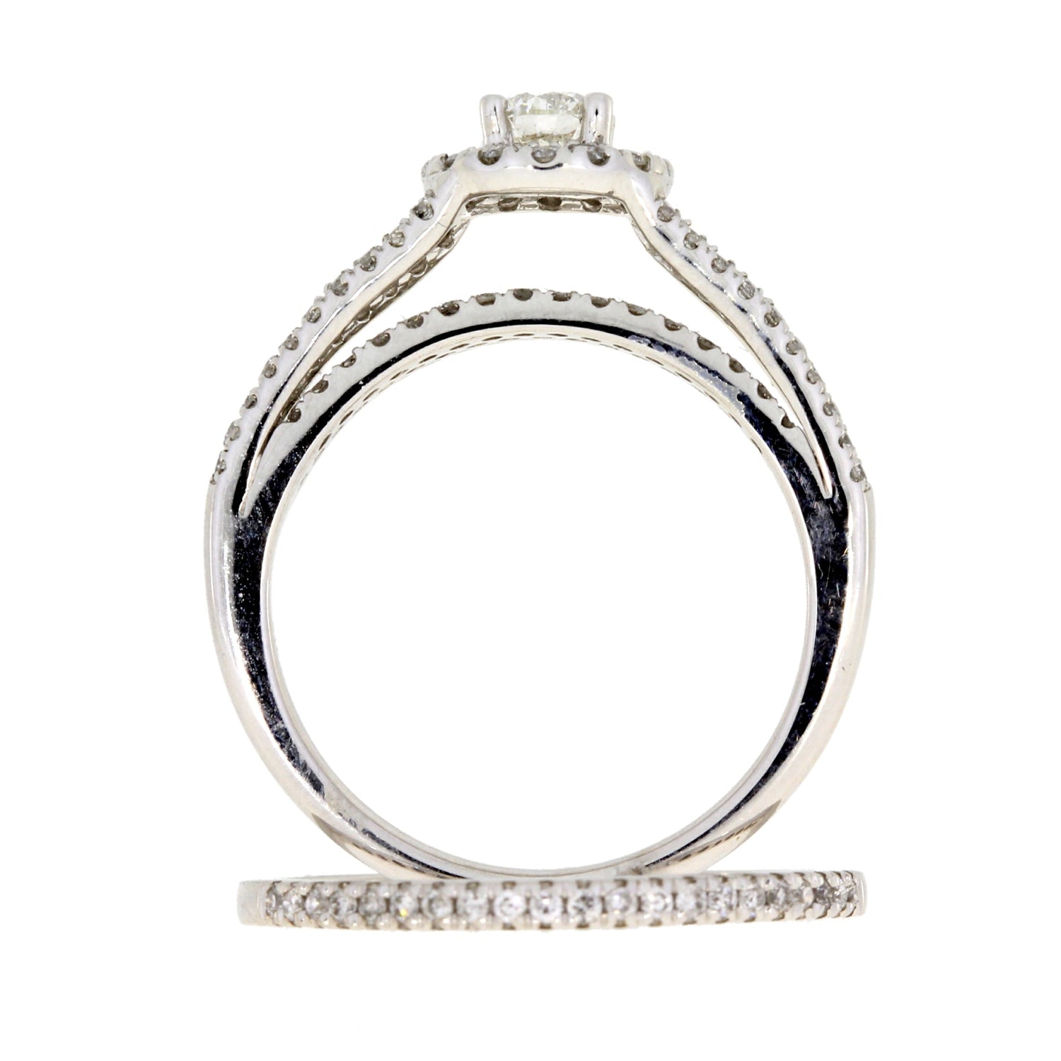 1.00ct Diamond Engagement Ring Set 14KT White Gold by Bids.com