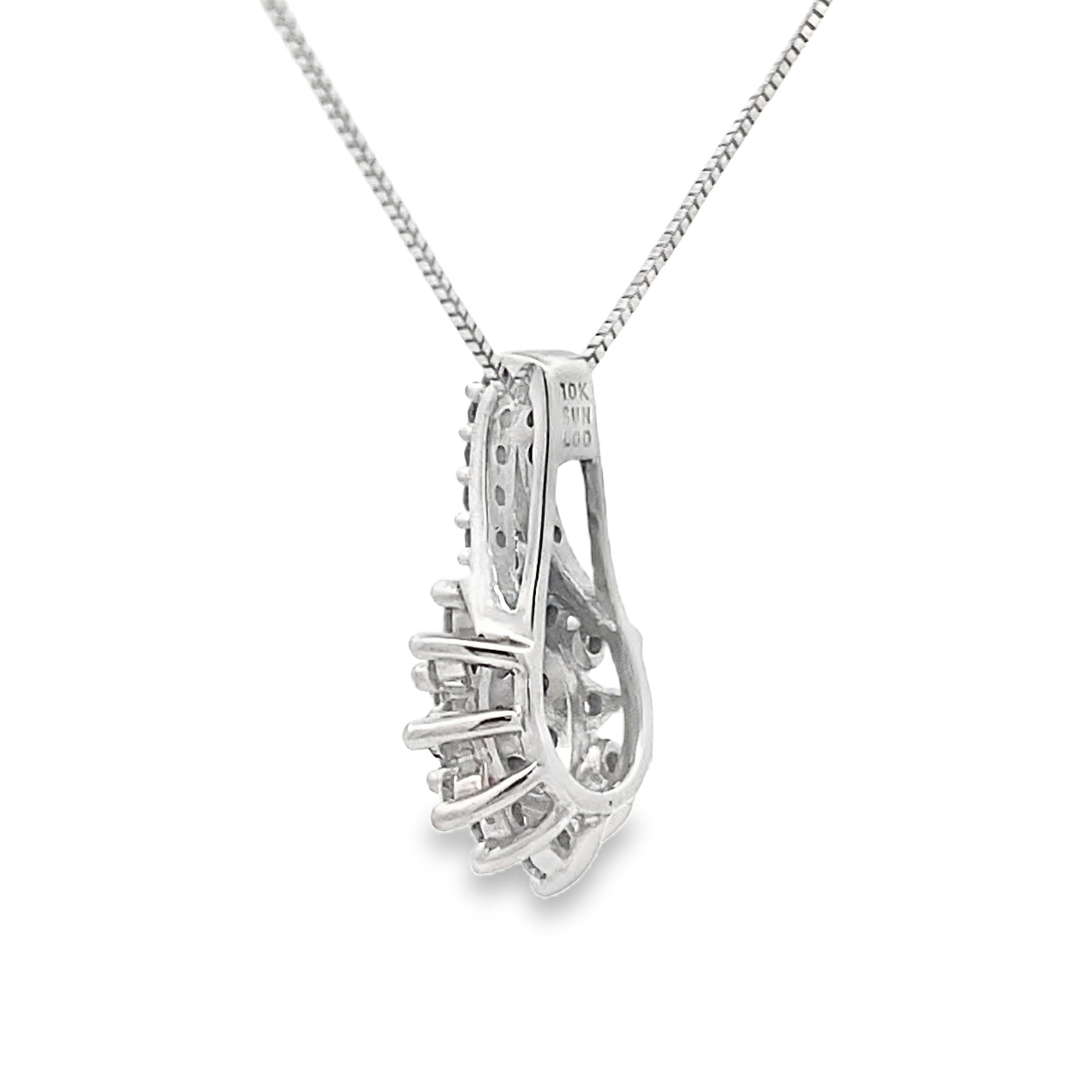 Lab Grown Diamond Fashion Pendants 10KT White Gold by Bids.com