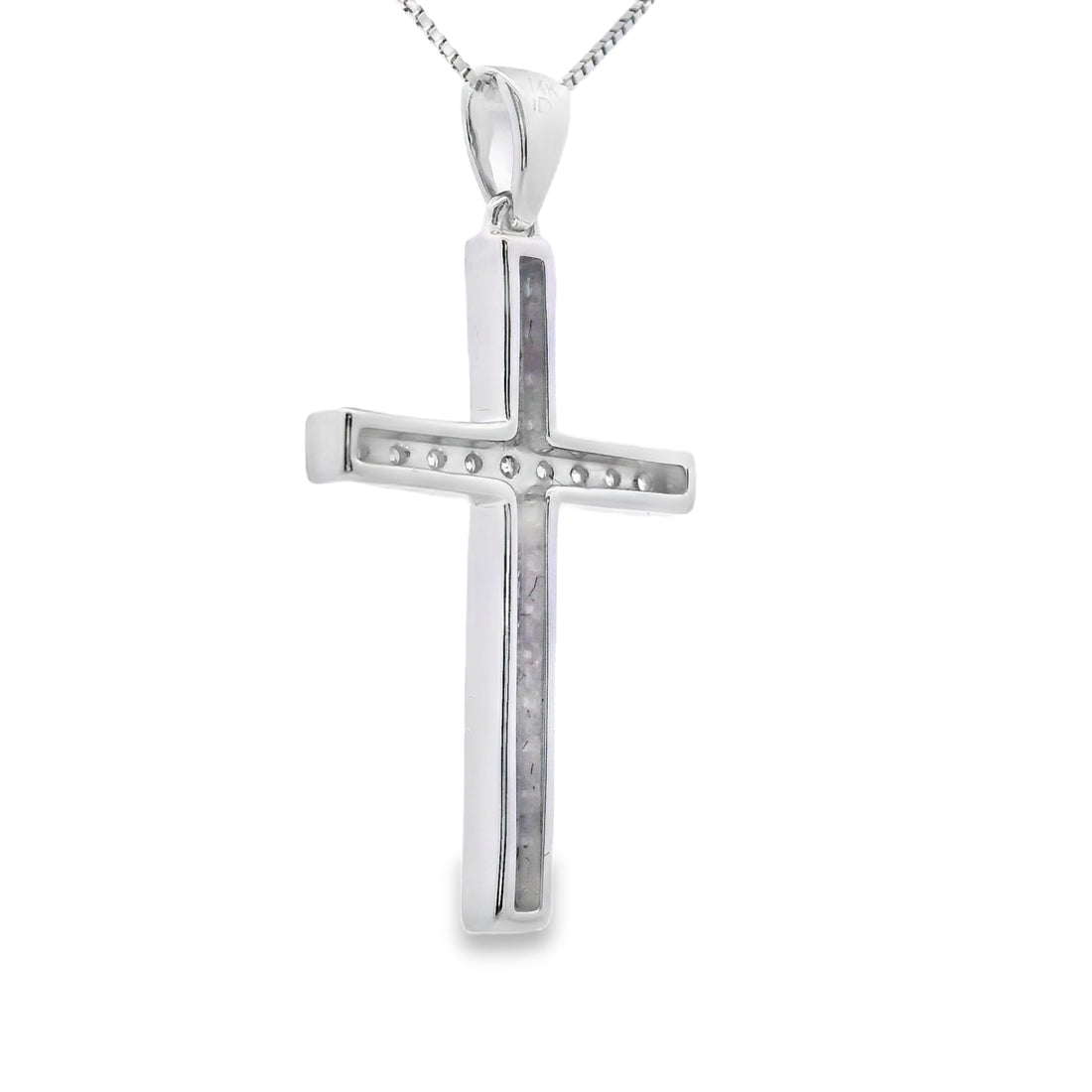 .22ct Diamond Cross Religious Pendant 14KT White Gold by Bids.com