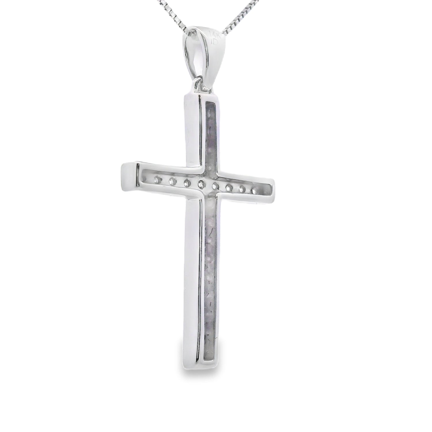 .22ct Diamond Cross Religious Pendant 14KT White Gold by Bids.com