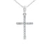 .10ct Diamond Cross Religious Pendant 14KT White Gold by Bids.com