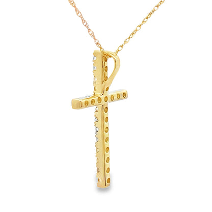 .33ct Diamond Cross Religious Pendant 14KT Yellow Gold by Bids.com