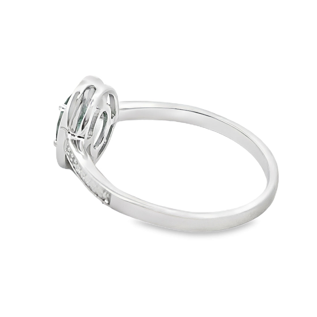 Genuine .49ct Emerald Diamond Ring 10KT White Gold by Bids.com