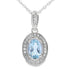 Aquamarine Diamond Fashion Pendants 10KT White Gold by Bids.com