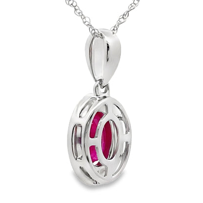 .70ct Ruby Diamond Fashion Pendants 10KT White Gold by Bids.com