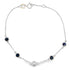 Natural .67ct Sapphire Diamond Bracelet 14KT White Gold by Bids.com