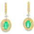 .95ct Emerald Diamond Dangle Earrings 10KT Yellow Gold by Bids.com