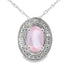 Rose Quartz Diamond Fashion Pendants 10KT White Gold by Bids.com