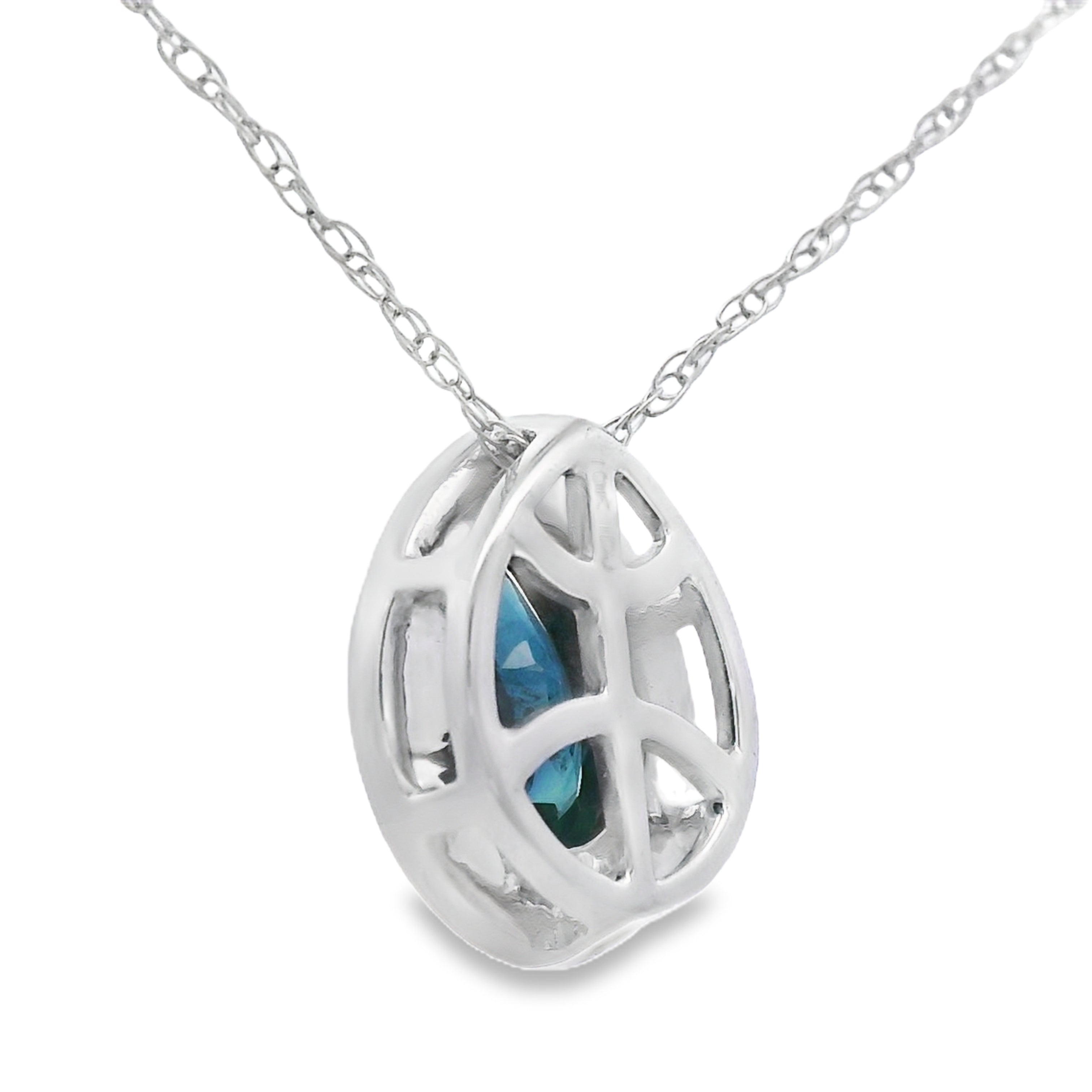 .54ct Sapphire Diamond Fashion Pendants 10KT White Gold by Bids.com