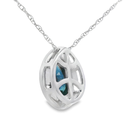 .54ct Sapphire Diamond Fashion Pendants 10KT White Gold by Bids.com
