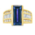 Natural .80ct Tanzanite Diamond Ring 18KT Yellow Gold by Bids.com