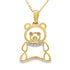 Genuine .03ct Diamond Animal Pendant 10KT Yellow Gold by Bids.com
