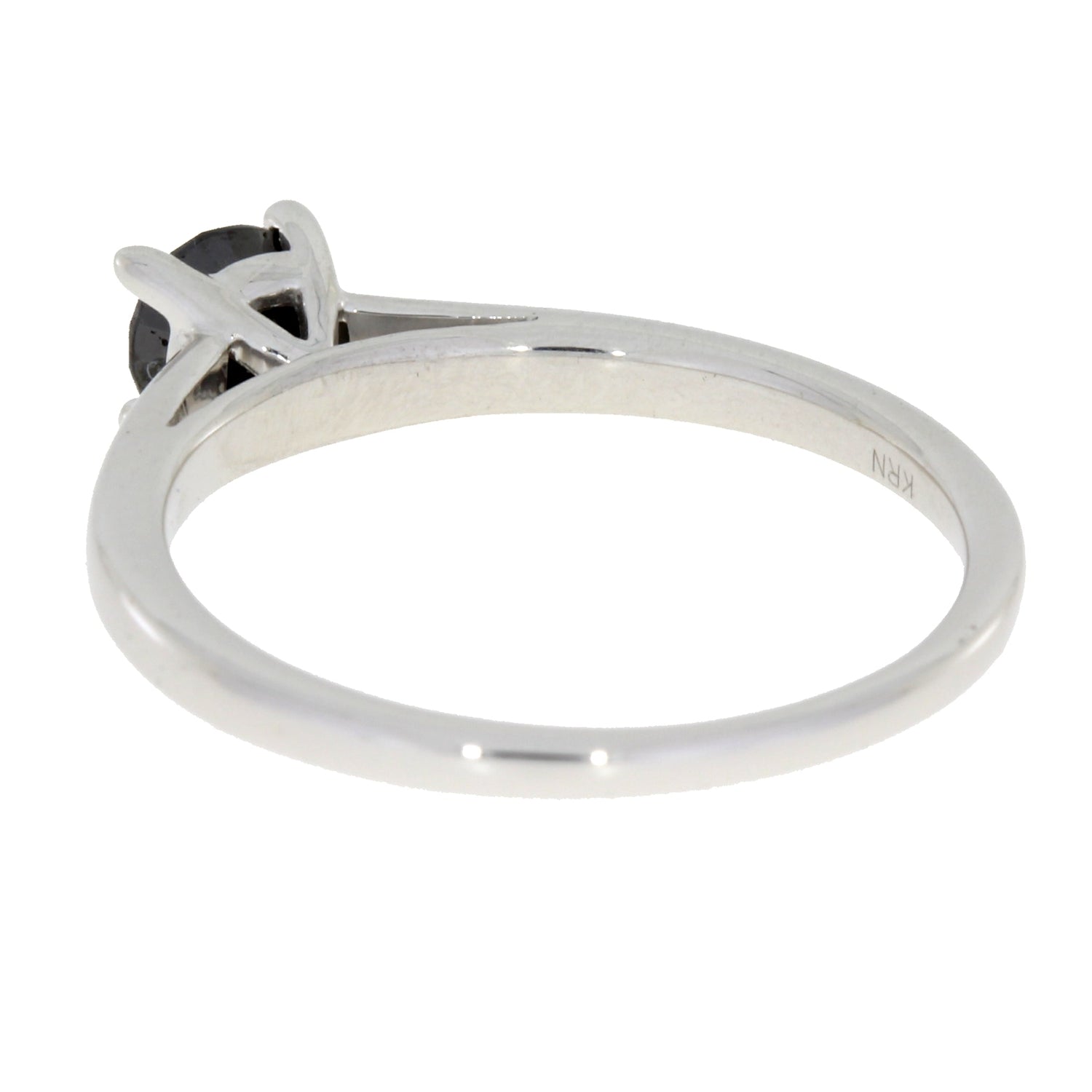Natural .50ct Black Diamond Eng Only Sterling Silver by Bids.com