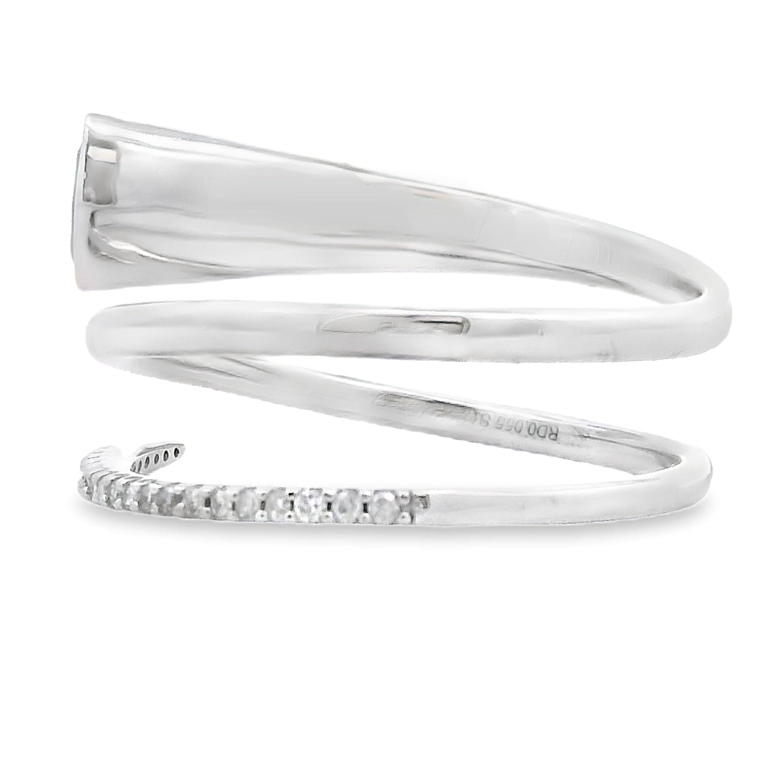 .78ct Sapphire Diamond Ring 14KT White Gold