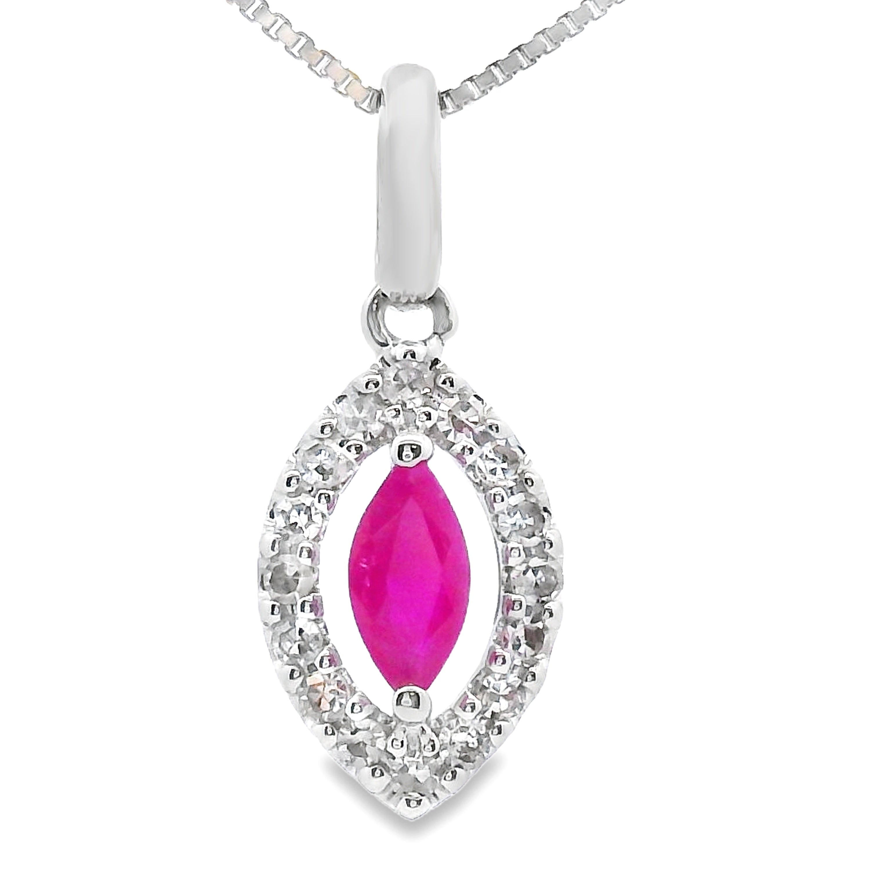.26ct Ruby Diamond Fashion Pendants 10KT White Gold by Bids.com