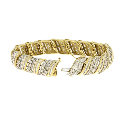 10.00ct Diamond Tennis Bracelet 10KT Yellow Gold by Bids.com