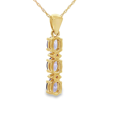 Tanzanite Diamond Fashion Pendants 10KT Yellow Gold by Bids.com