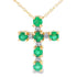 .26ct Emerald Cross Religious Pendant 10KT Yellow Gold by Bids.com