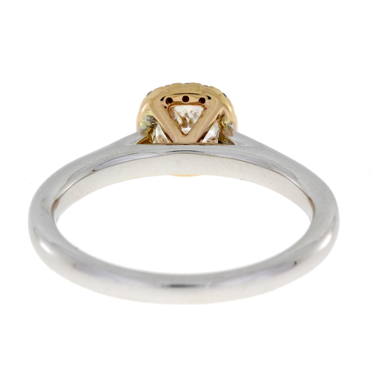 Genuine .62ct Diamond Diamond Eng Only 14KT 2 Tone Gold by Bids.com