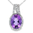 Amethyst Diamond Fashion Pendants 10KT White Gold by Bids.com