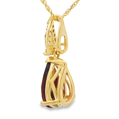 1.38ct Garnet Diamond Fashion Pendants 10KT Yellow Gold by Bids.com