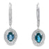 .89ct London Blue Topaz Dangle Earrings 10KT White Gold by Bids.com