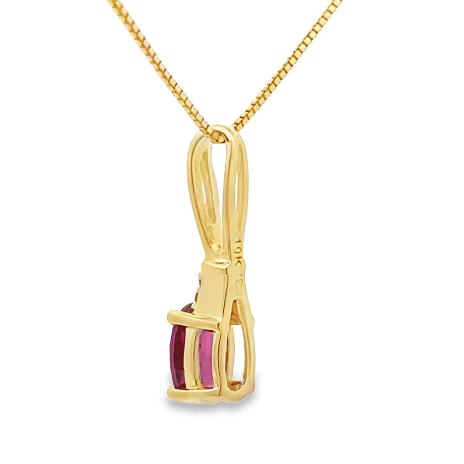 Rhodolite Garnet Fashion Pendants 10KT Yellow Gold by Bids.com