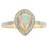 Natural .30ct Opal Diamond Ring 10KT Yellow Gold by Bids.com