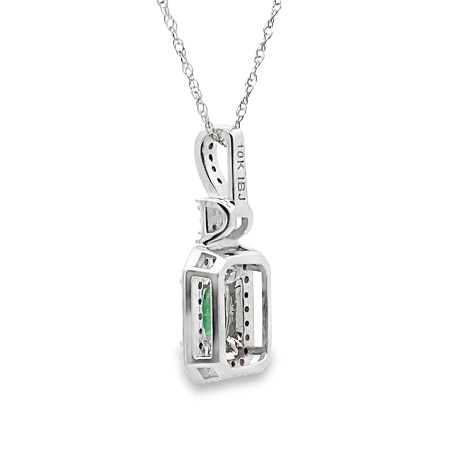 .57ct Emerald Diamond Fashion Pendants 10KT White Gold by Bids.com