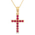 .29ct Ruby Cross Religious Pendant 14KT Yellow Gold by Bids.com