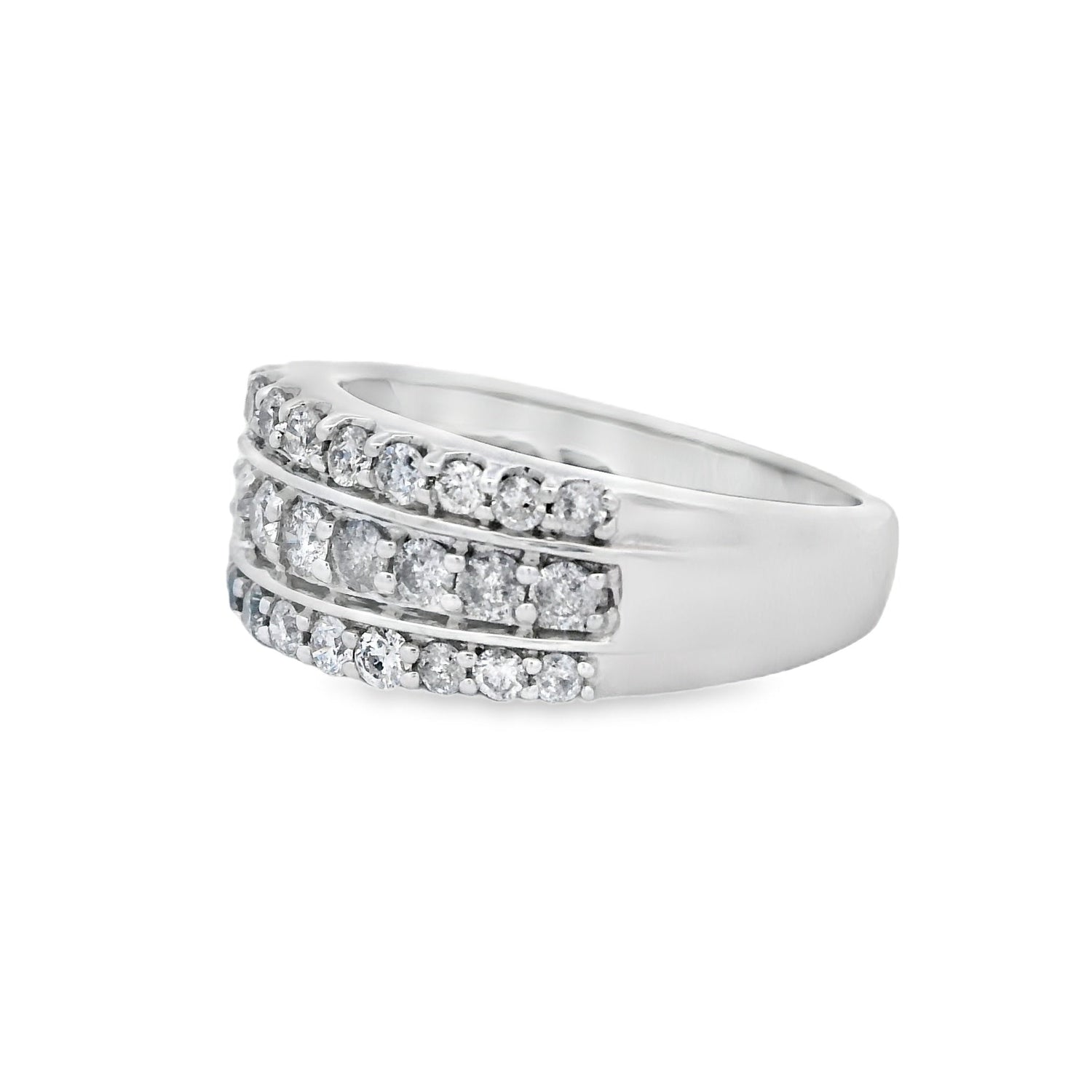 1.00ct Diamond Wedding Band Ring 10KT White Gold by Bids.com